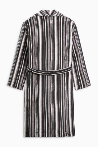 Black/Grey Striped Robe